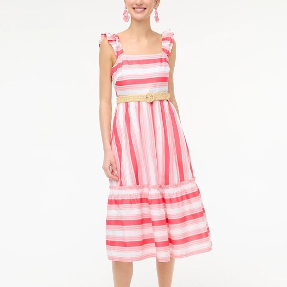 JCrew Factory NWT squareneck midi dress, size 6 - Picture 1 of 5